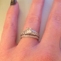 show me your wedding band e-ring combos! :D