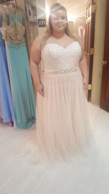 How many dresses did you try on before saying "yes?" 1