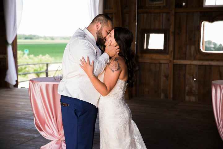 First Kiss On Our Wedding Day!