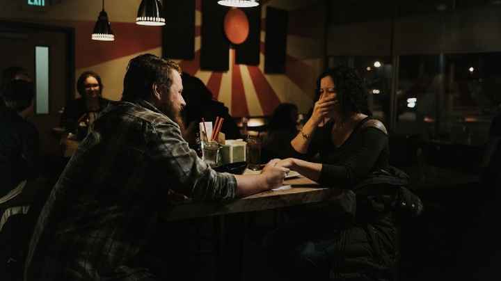 Post a photo of your fiance proposing!