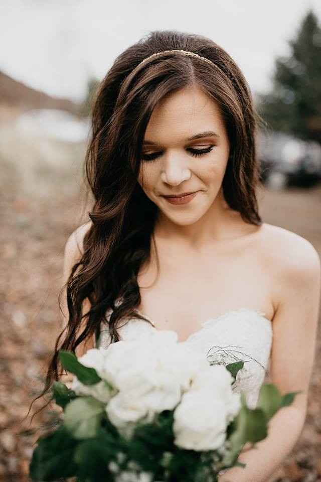 looking at the flowers