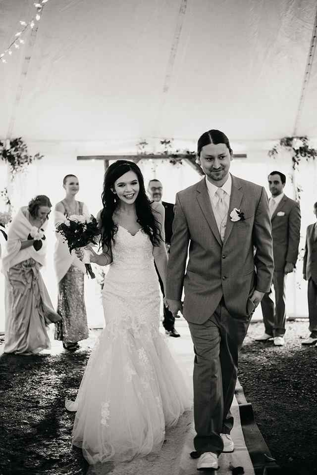 exiting happy and married 