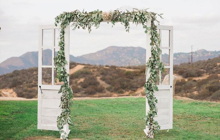 diy on a budget (red Rose Floral Arch for ceremony) 4
