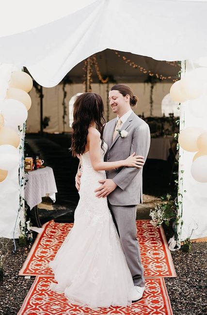 cute whimsical tent entrance