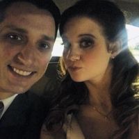 A classic in the back of the classic! Our "get away car" was a Bentley!