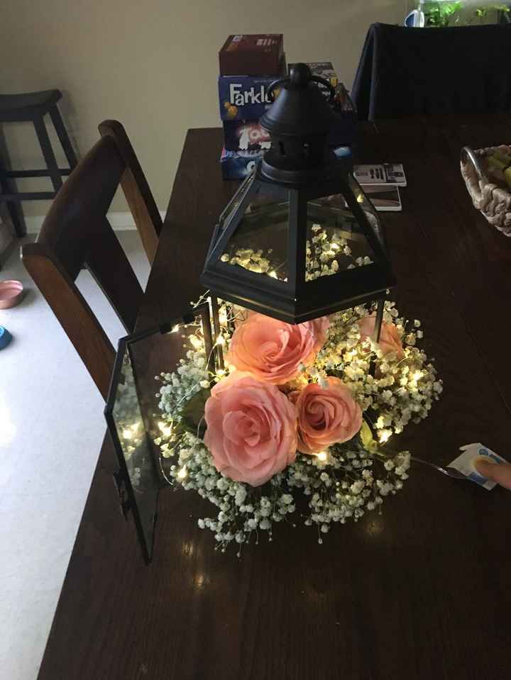 lantern with fairy lights