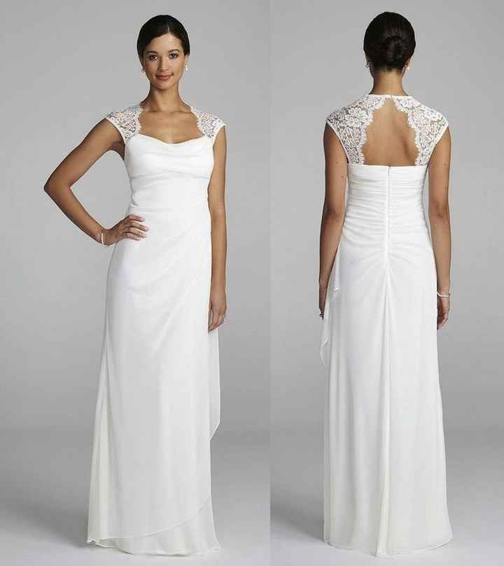 Empire waist, caps sleeves, flowy skirt