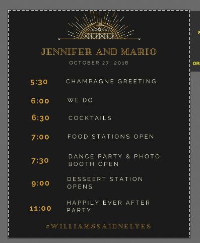 Our timeline sign