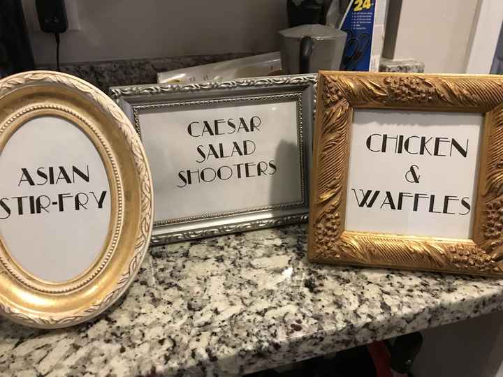 Food station signs are done! - 1