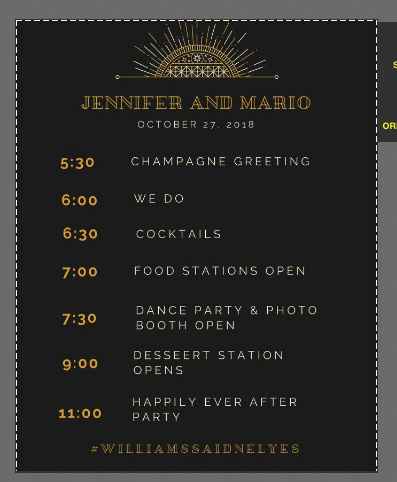 Our timeline sign