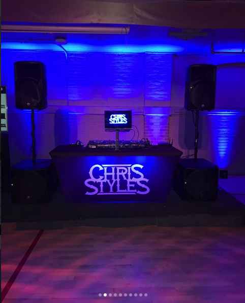 Our venue with lighting 