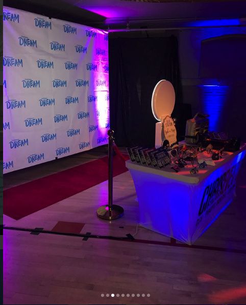 Our venue with lighting 