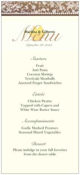 Menu Cards - opinions please