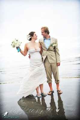 Bouquet flowers for a beach themed wedding