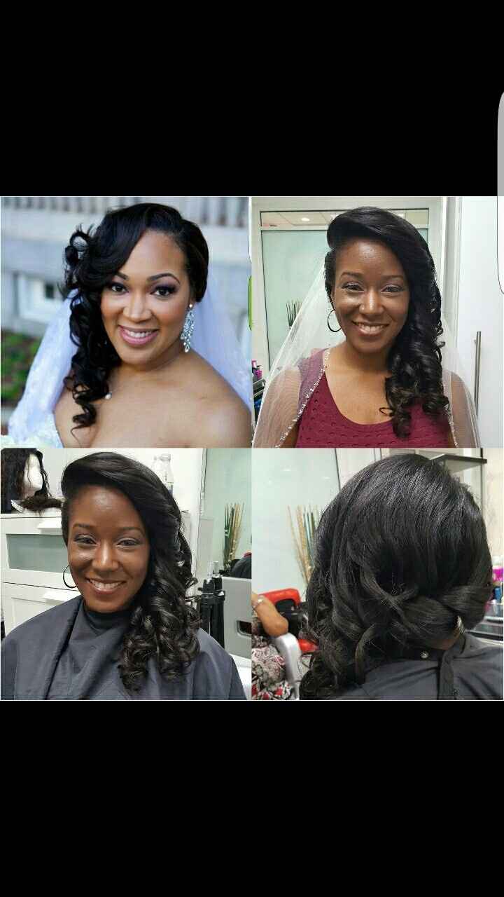 African - American Brides with Natural Hair
