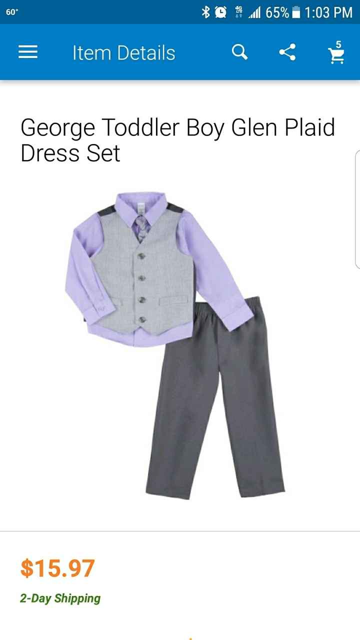 Ring bearer outfit? Does he have to match the groom?