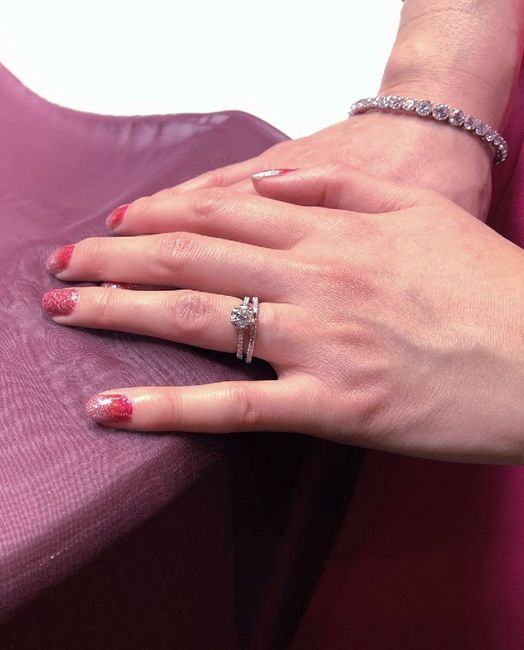 For those of you with solitaire cut stones, what style of wedding band do you have?! - 1