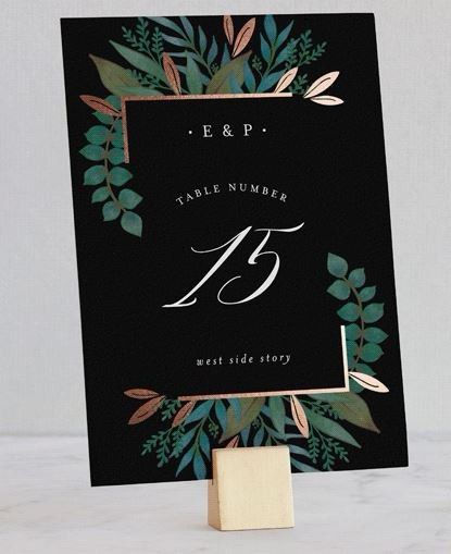 Minted Table Numbers