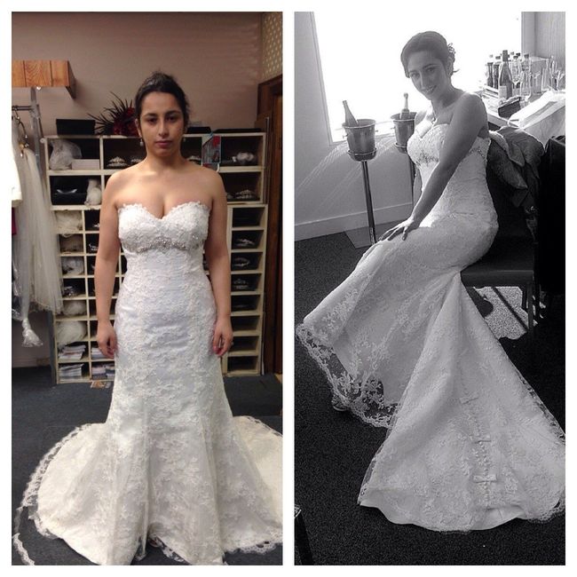 Married Gals! Before and After in your Wedding Dress...