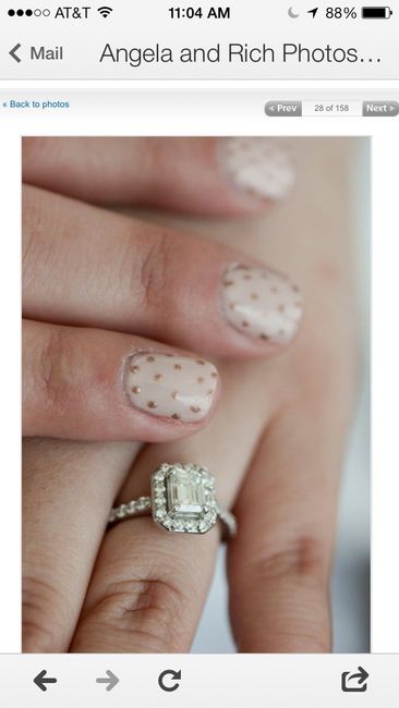 Wedding nails... Did you keep it simple or embellish?