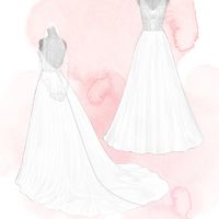 Sketch with overskirt