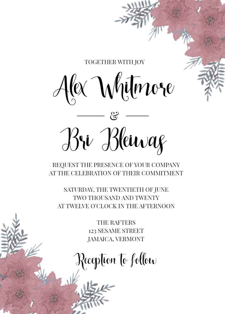 I’m making my own invitations. My fiancé thinks i could manage to sell them. Thoughts? - 1