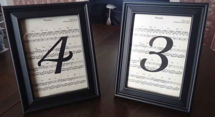 DIY Table Numbers