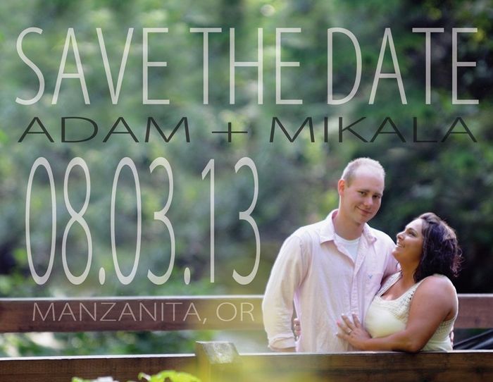 SAVE THE DATE OPTION!