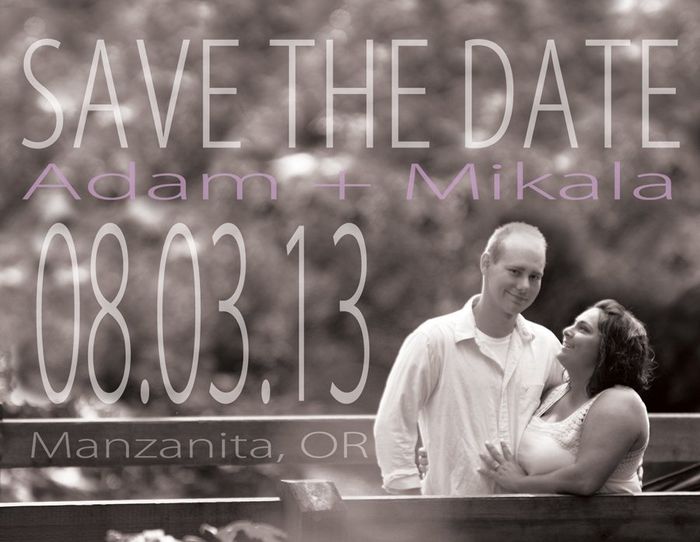 SAVE THE DATE OPTION!