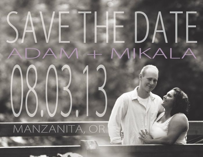 SAVE THE DATE OPTION!