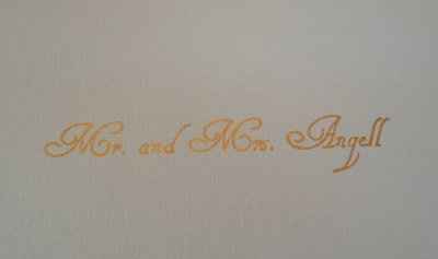 addressing invitations/and sending them off