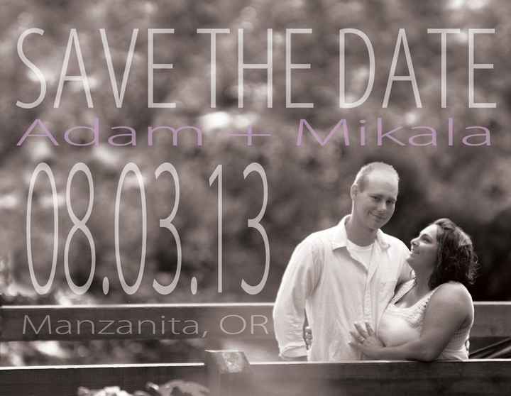 SAVE THE DATE OPTION!
