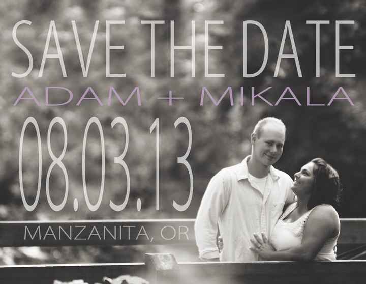 SAVE THE DATE OPTION!