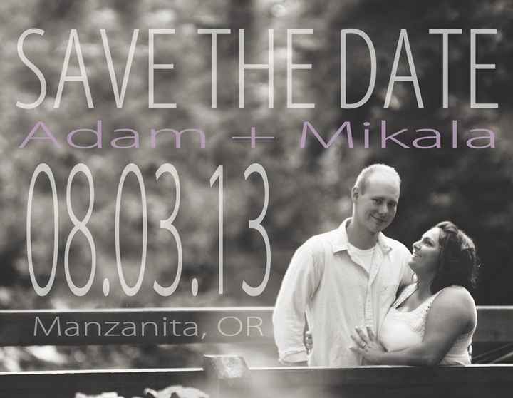 SAVE THE DATE OPTION!