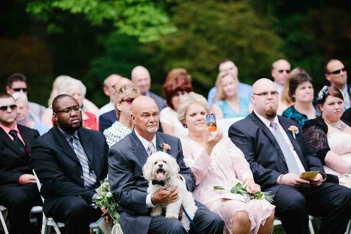 Who's having their dog in their ceremony?