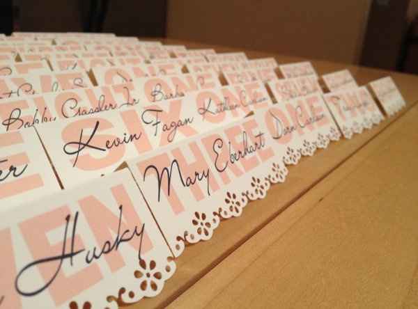 The Escort Cards are finished!  FH spared my hands!