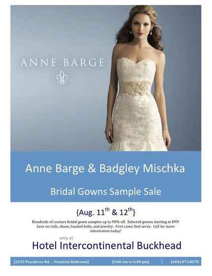 PSA: We have some Atlanta area brides right?  Anyone still looking for a dress?