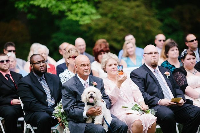 Who's having their dog in their ceremony?