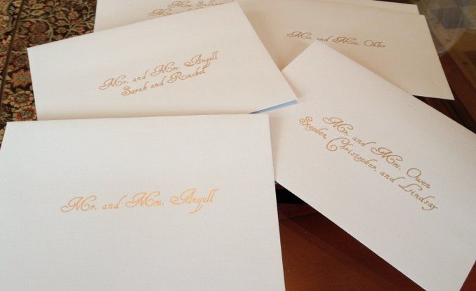 Handwriting addresses for invites