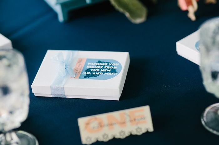 Show off your wedding favors