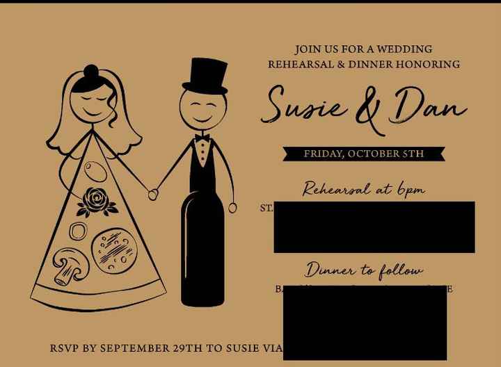 Rehearsal dinner invites - 1