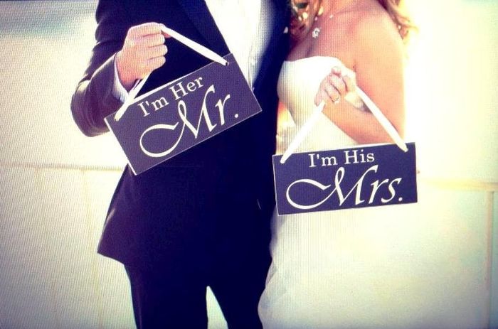 Signs for the Bride, Groom seats?