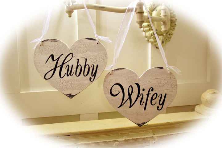 Signs for the Bride, Groom seats?