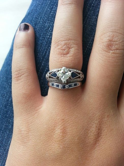 show me your wedding band e-ring combos! :D