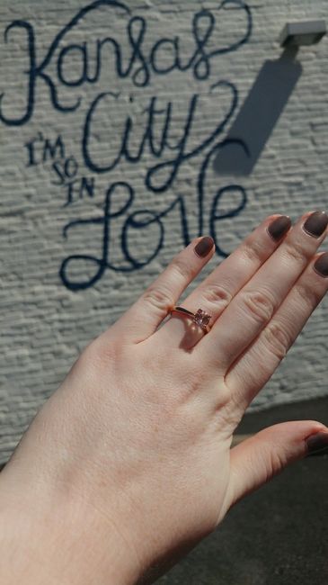 Still getting use to a ring on my finger!