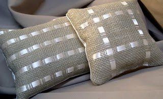 Here's an idea for a ring bearer pillow.. or just any pillow to decorate your house/apartment with! 