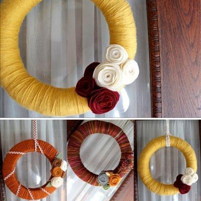 I'm about to make a yarn wreath!