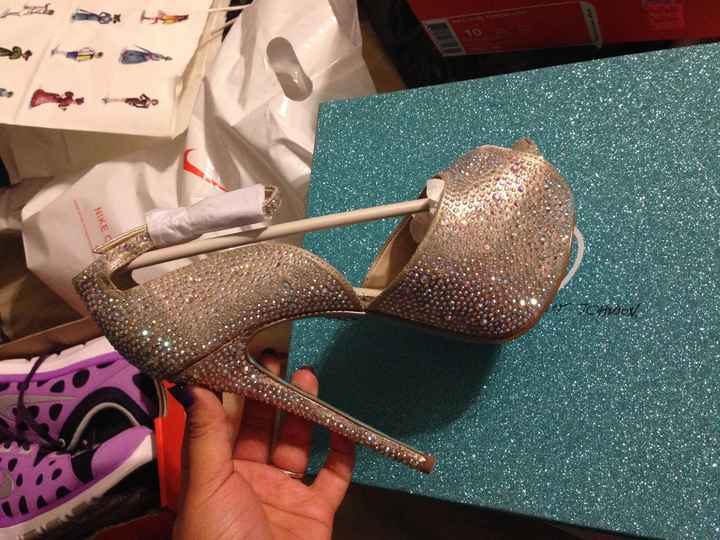 Look at my gorgeous wedding shoes!!!! Show me yours
