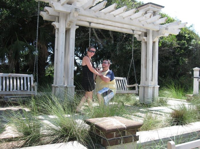 Pictures of him "popping the question"