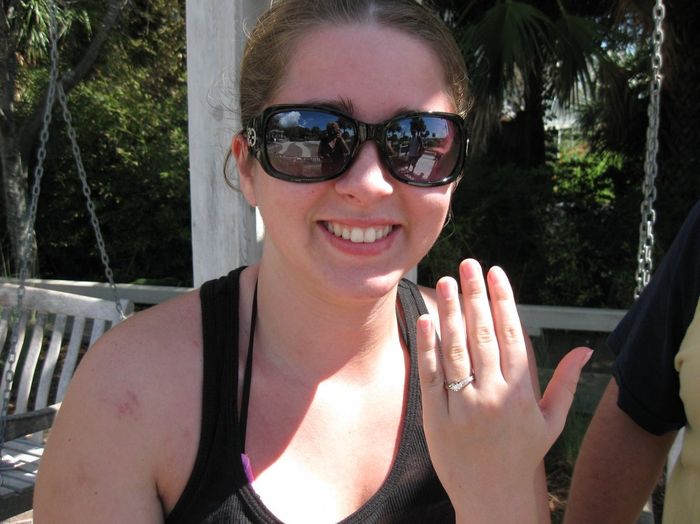 Pictures of him "popping the question"